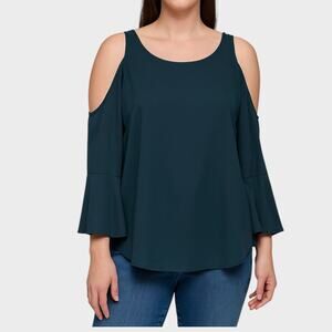 Mossimo Small Black Cold Shoulder Womens Top
